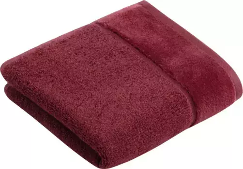 Полотенца гостевые Vossen "Pure", (3 шт.), в наборе, хлопок & VEGAN, с элегантной велюровой каймой 40х60 см (3 шт.), цвет red rock