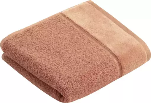 Полотенца гостевые Vossen "Pure", (3 шт.), в наборе, хлопок & VEGAN, с элегантной велюровой каймой 40х60 см (3 шт.), цвет bronze