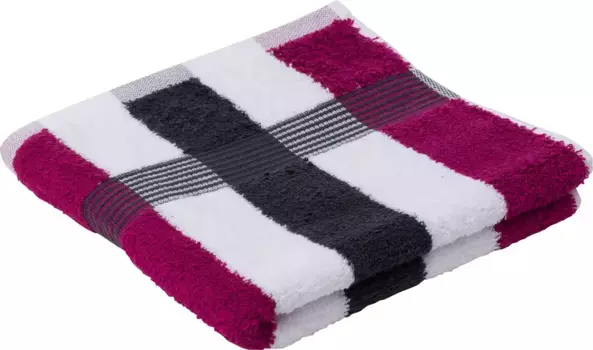 Полотенца Gzze "Нью-Йорк", (2 шт.), в наборе, в полоску, со структурированной каймой 50х100 см (2 шт.), цвет cyclam-wei