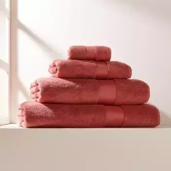 Полотенца из египетского хлопка 24 650 г/м2 El Corte Ingls, коралл
