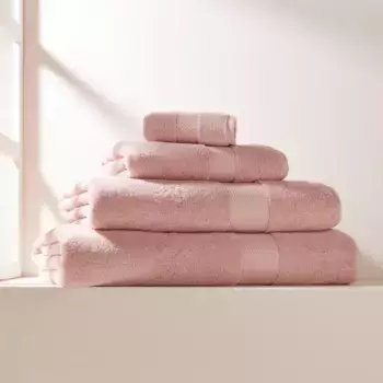 Полотенца из египетского хлопка 24 650 г/м2 El Corte Ingls, бледно-розовый
