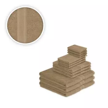 Полотенца Комби Мини Семейный набор 12шт. 500 г/м шоколадно-коричневого цвета Sdseetraum