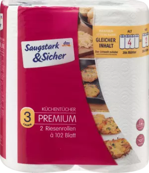 Полотенца кухонные Премиум (2х102 листа) 2 шт. Saugstark&Sicher