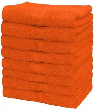 Полотенца махровые, 8 шт. в упаковке 50х100см, 100% хлопок, фиолетового цвета. NatureMark, оранжевый