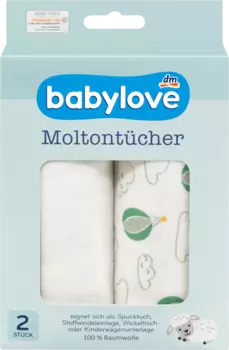 Полотенца Molton с воздушным шаром/белые 2 шт. babylove