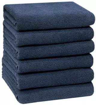Полотенца набор из 6 шт Zollner, темно-синий