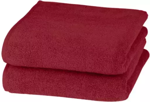 Полотенца ROSS "Sensual 9000", (2 шт.), очищенные маслом алоэ вера 50х100 см (2 шт.), цвет vino