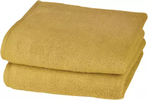 Полотенца ROSS "Sensual 9000", (2 шт.), очищенные маслом алоэ вера 50х100 см (2 шт.), цвет senf