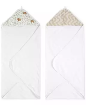 Полотенца с капюшоном для мальчиков и девочек, упаковка из 2 шт Aden By Aden + Anais, бежевый