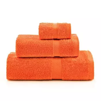 Полотенца - серые - 50 x 90 см - хлопок - дизайн попкорна - 450 г/м - комплект из 4 шт. Etrea Himmlische Qualitt, оранжевый