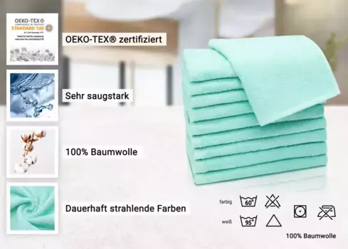 Полотенца Zollner, бирюзовый