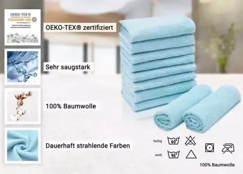 Полотенца Zollner, голубой