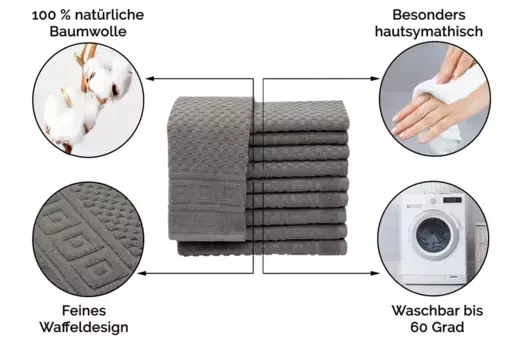 Полотенца Zollner, серый