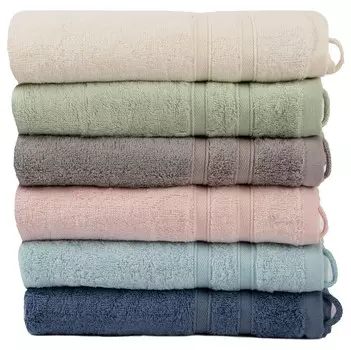 Полотенце 50х100 см, хлопок, мягкая махровая ткань, однотонное, впитывающее, быстросохнущее, цвет: голубой. One-Home