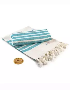 Полотенце A&R Hamamzz Dalaman Towel AR053 Разноцветный Белый/Ярко-Желтый 100 x 180 см A & R