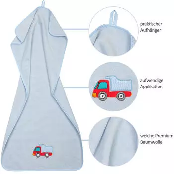 Полотенце автомобильное, светло-синий