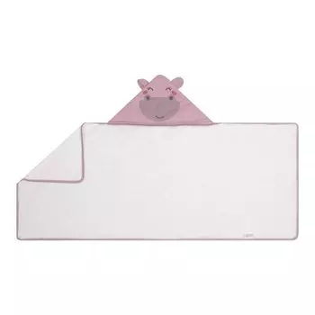 Полотенце BAMBOO BABY A002 Лев, одеяло для ванной, 120 х 90 см, с капюшоном, бамбуковая махровая ткань AMD_24, розовый