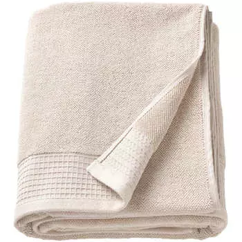 Полотенце банное Ikea Vinarn 100x150 см, светло-серый/бежевый