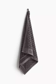 Полотенце банное из велюра H&M, 70x140 см, серый
