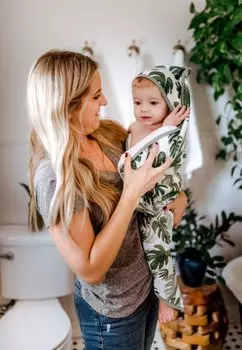 Полотенце банное Little Unicorn, цвет green, white