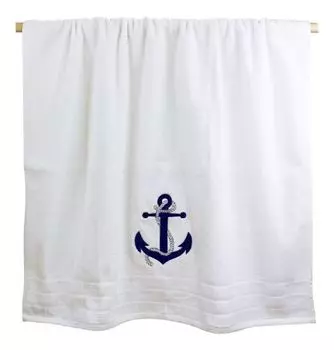 Полотенце белое 50х100 см хлопковое быстросохнущее махровое полотенце Linoows, белый