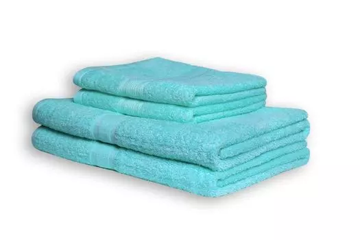 Полотенце бирюзовое 50х100 см хлопковое быстросохнущее махровое полотенце Sdseetraum, бирюзовый