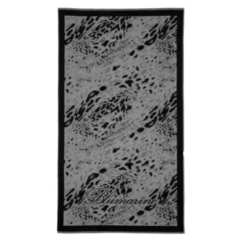 Полотенце Blumarine Dakota Beach Printed In Sponge, черно-серый