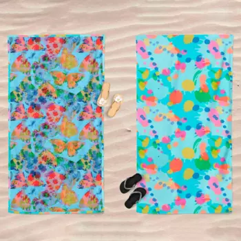 Полотенце Daunex Colorful Microfiber Beach With Bag 100170, мультиколор