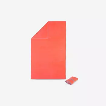 Полотенце для бассейна из микрофибры, размер L 80 x 130 см - оранжевое Nabaiji