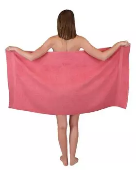 Полотенце для душа Betz 70 x 140 см ПРЕМИУМ Пляжное полотенце из 100% хлопка цвет: медово-желтый Betzshop, розовый