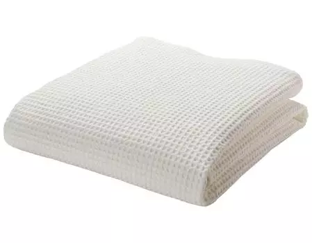 Полотенце для душа Cotonea органическое вафельное щука изысканный цвет белый-003 размер 70х140 см