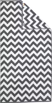 Полотенце для душа Done. "Daily Shapes ZickZack", (1 шт.), жаккардовая ткань, современный рисунок 70х140 см (1 шт.), антрацит-белый