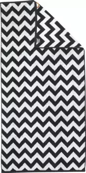 Полотенце для душа Done. "Daily Shapes ZickZack", (1 шт.), жаккардовая ткань, современный рисунок 70х140 см (1 шт.), черно-белый