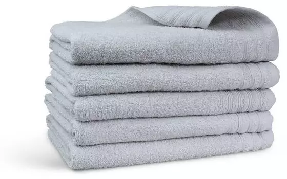 Полотенце для душа DoubleDryset Hotel (5 шт), 26x140x26 см, светло-серый