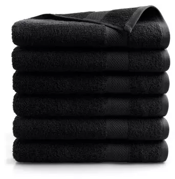 Полотенце для душа DoubleDryset Hotel (6 шт), 26x140x26 см, черный