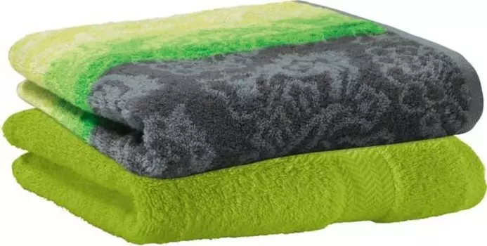 Полотенце для душа Erwin Mll шт 2er-Pack 163417, 70x1x140 см цвет grn/apfelgrn/grau