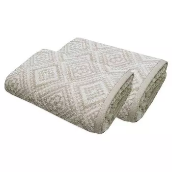 Полотенце для душа framsohn Arabeske 2 шт, 75x0,5x150 см цвет beige-wei