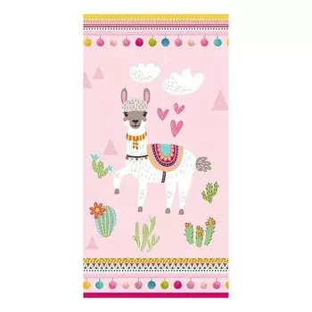 Полотенце для душа Good morning Lama, 75x150x1 см, розовый
