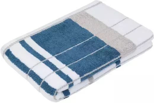Полотенце для душа Gzze "Берлинские полосы", (1 шт.) 70х140 см (1 шт.), цвет petrol/taupe