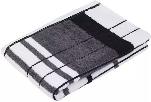 Полотенце для душа Gzze "Берлинские полосы", (1 шт.) 70х140 см (1 шт.), антрацит/черный