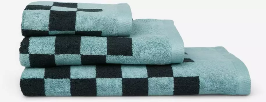 Полотенце для душа Marc O' Polo в клетку Полотенце цвета Антрацит, размер 70x140 Marc O'Polo