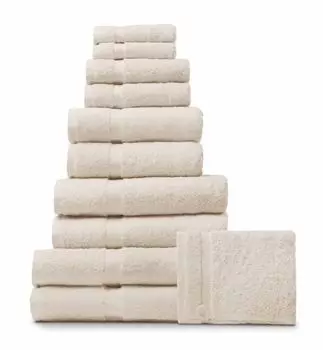 Полотенце для душа Rhomtuft PRINCESS 70 x 130 см Цвет: натуральный жасмин, серый