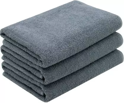 Полотенце для душа Zollner 00000084 3 шт, 70x1x140 см, серый