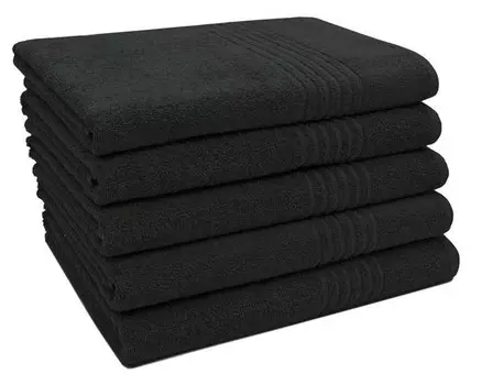 Полотенце для душа Zollner 00000128 5 шт, 50x1x140 см, черный