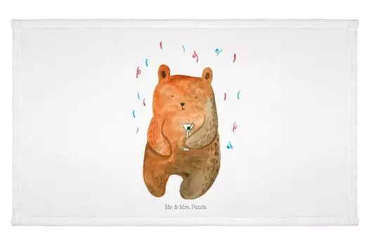 Полотенце для гостей Mr. & Mrs. Panda Bear Party — белое — подарок, день рождения, детское полотенце, гостевое полотенце, спортивное полотенце, подарок на день рождения, плюшевый мишка, дорожное полотенце, Тедди, белый