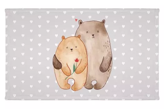 Полотенце для гостей Mr. & Mrs. Panda Bears Love — серая пастель — подарок, махровая ткань, муж, спортивное полотенце, подруга, влюбленная, юбилей, подарок подруге, дорожное полотенце, белый