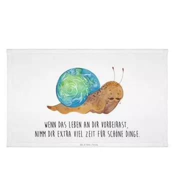 Полотенце для гостей Mr. & Mrs. Panda Snail Sir - Белый - Подарок, Дорожное полотенце, Животные мотивы, Махровая ткань, Гостевое полотенце, Хорошее настроение, Спортивное полотенце, Мотивация, Животные, Мудрость