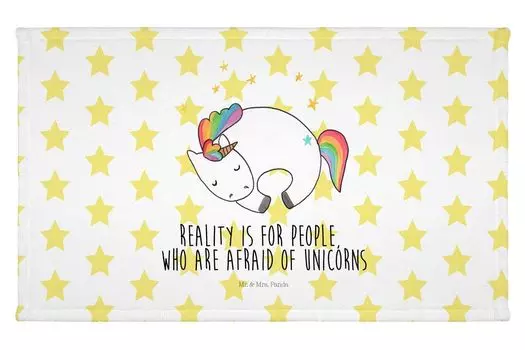 Полотенце для гостей Mr. & Mrs. Panda Unicorn Night — белое — подарок, гостевое полотенце, украшение в виде единорога, реальность, пегас, подруга, дорожное полотенце, единорог, детское полотенце, люди, белый
