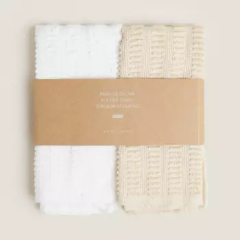 Полотенце для кухни Zara Home Textured Cotton Tea (Pack Of 2)