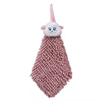 Полотенце для протирания с рисунком, мягкое, супер впитывающее, быстросохнущее, безворсовое, чистое, синель, для кухни, ванной комнаты, туалета, подвесное для ежедневного использования, кофе Stuttg, розовый